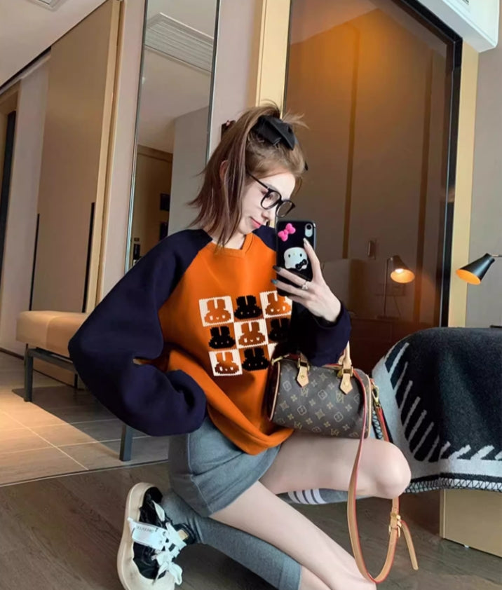 【tops】ラウンドネック厚手裏起毛パーカーG24354