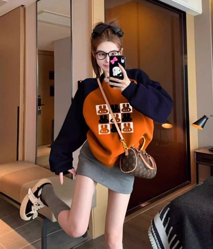 【tops】ラウンドネック厚手裏起毛パーカーG24354