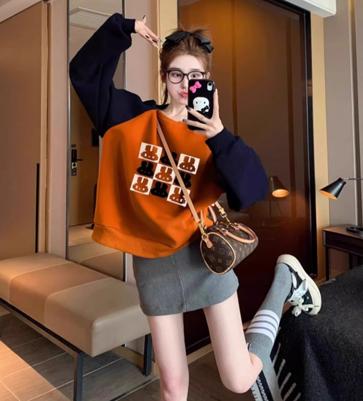 【tops】ラウンドネック厚手裏起毛パーカーG24354