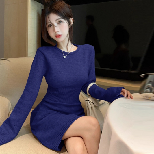 【dress】ウエストカットニットワンピースG24369