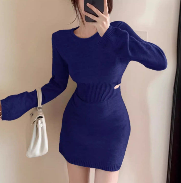 【dress】ウエストカットニットワンピースG24369