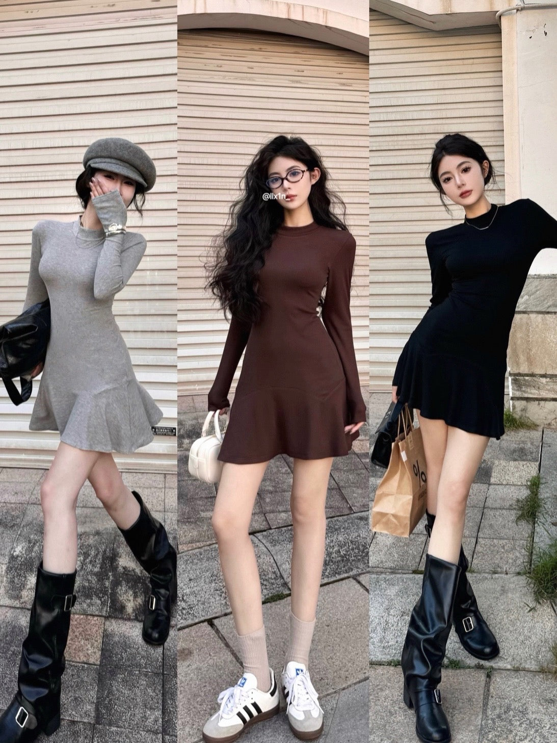 【dress】マーメイドニットワンピースG24376