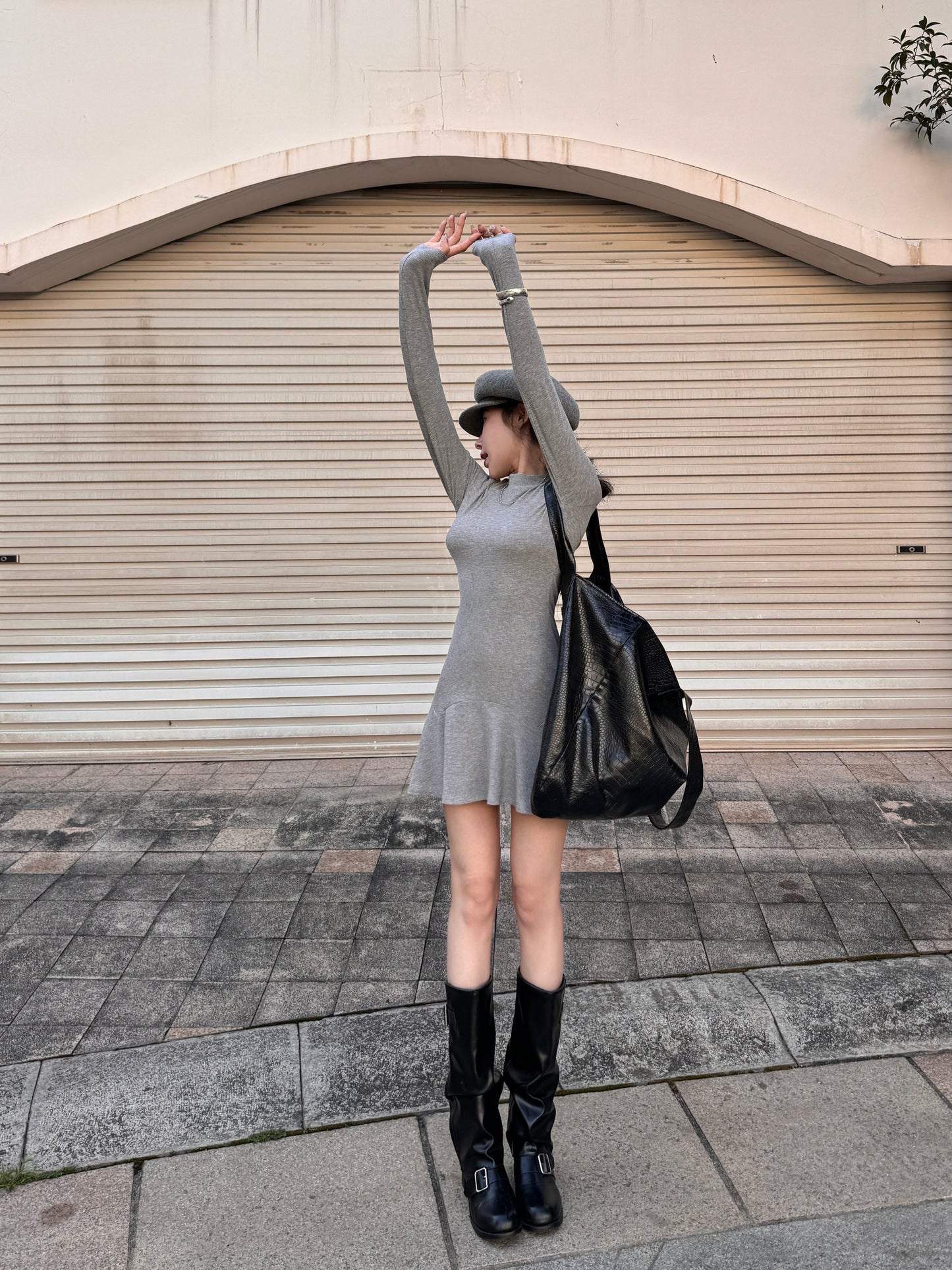 【dress】マーメイドニットワンピースG24376