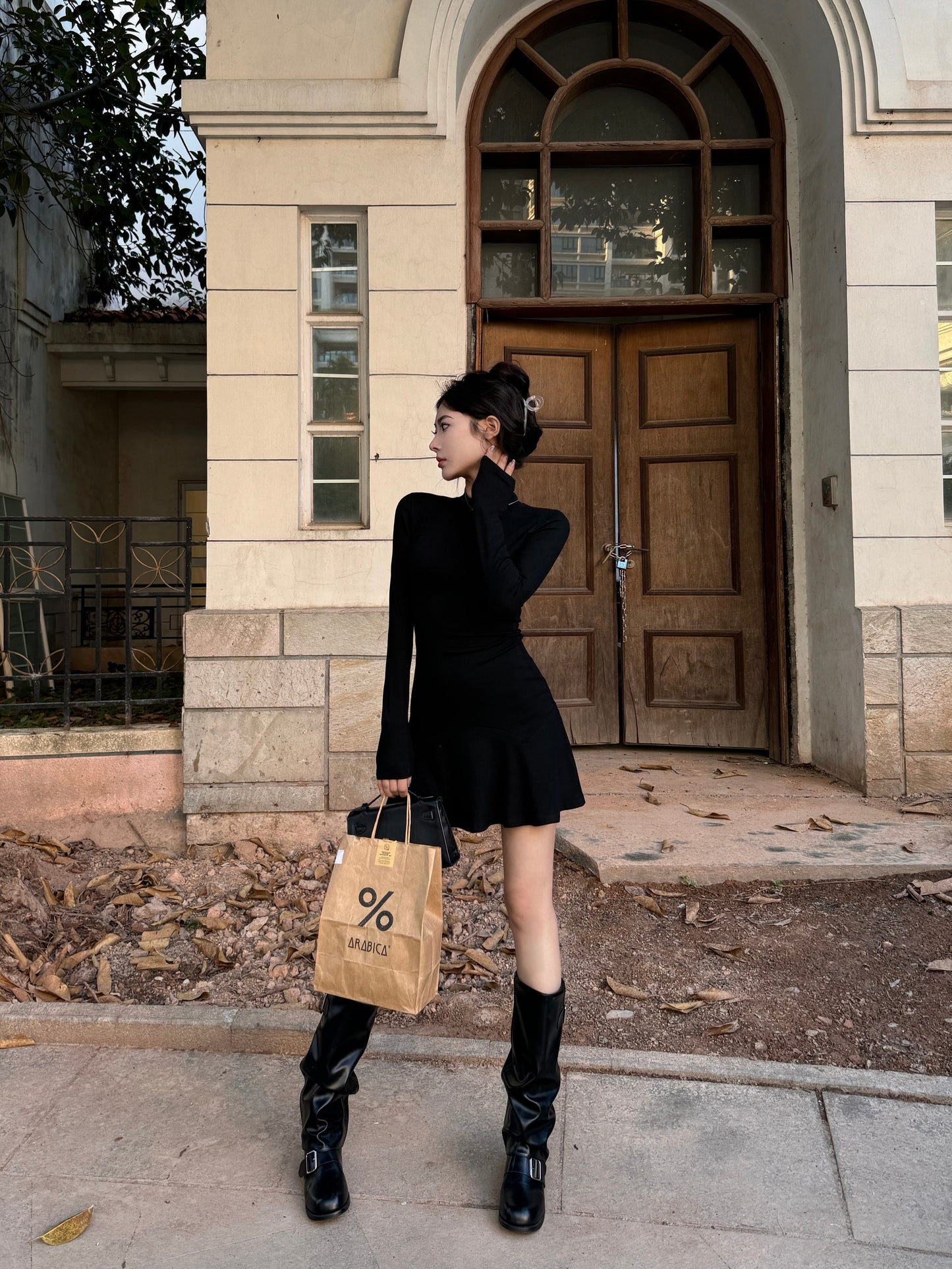 【dress】マーメイドニットワンピースG24376