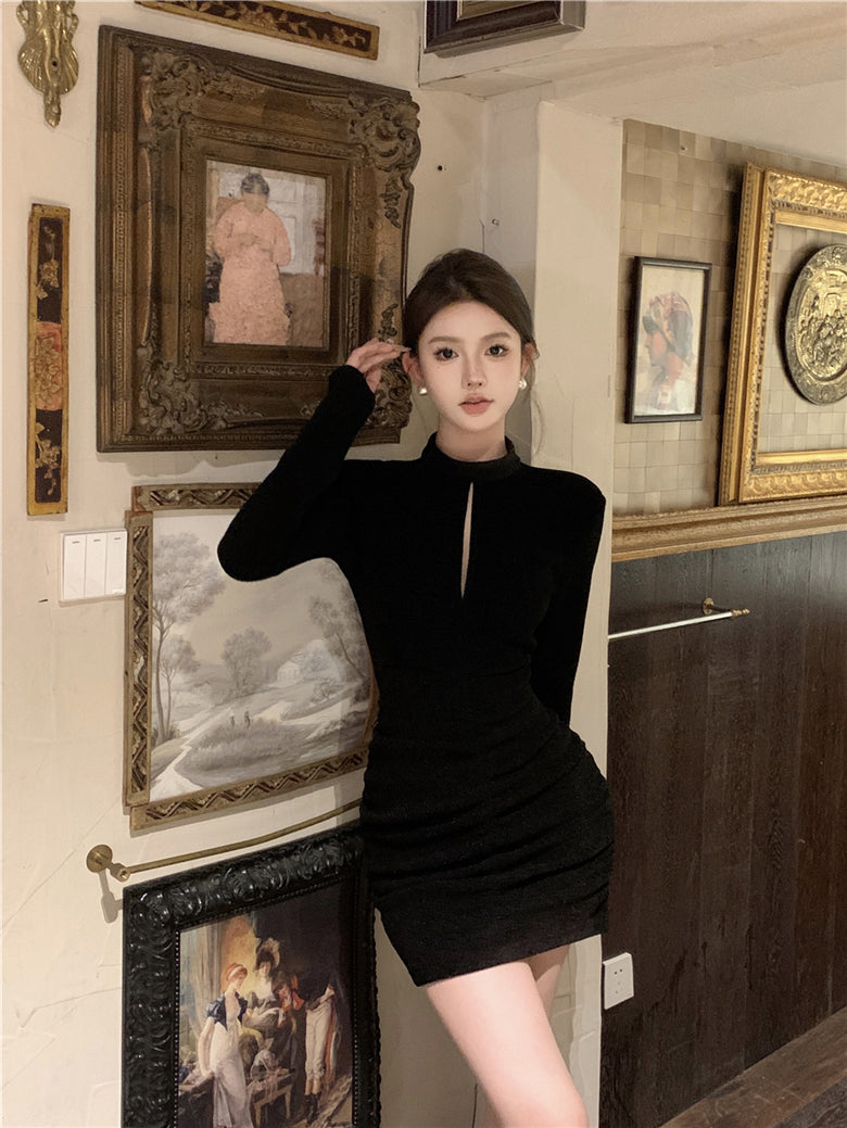 【dress】体型カバータイトワンピースG24384