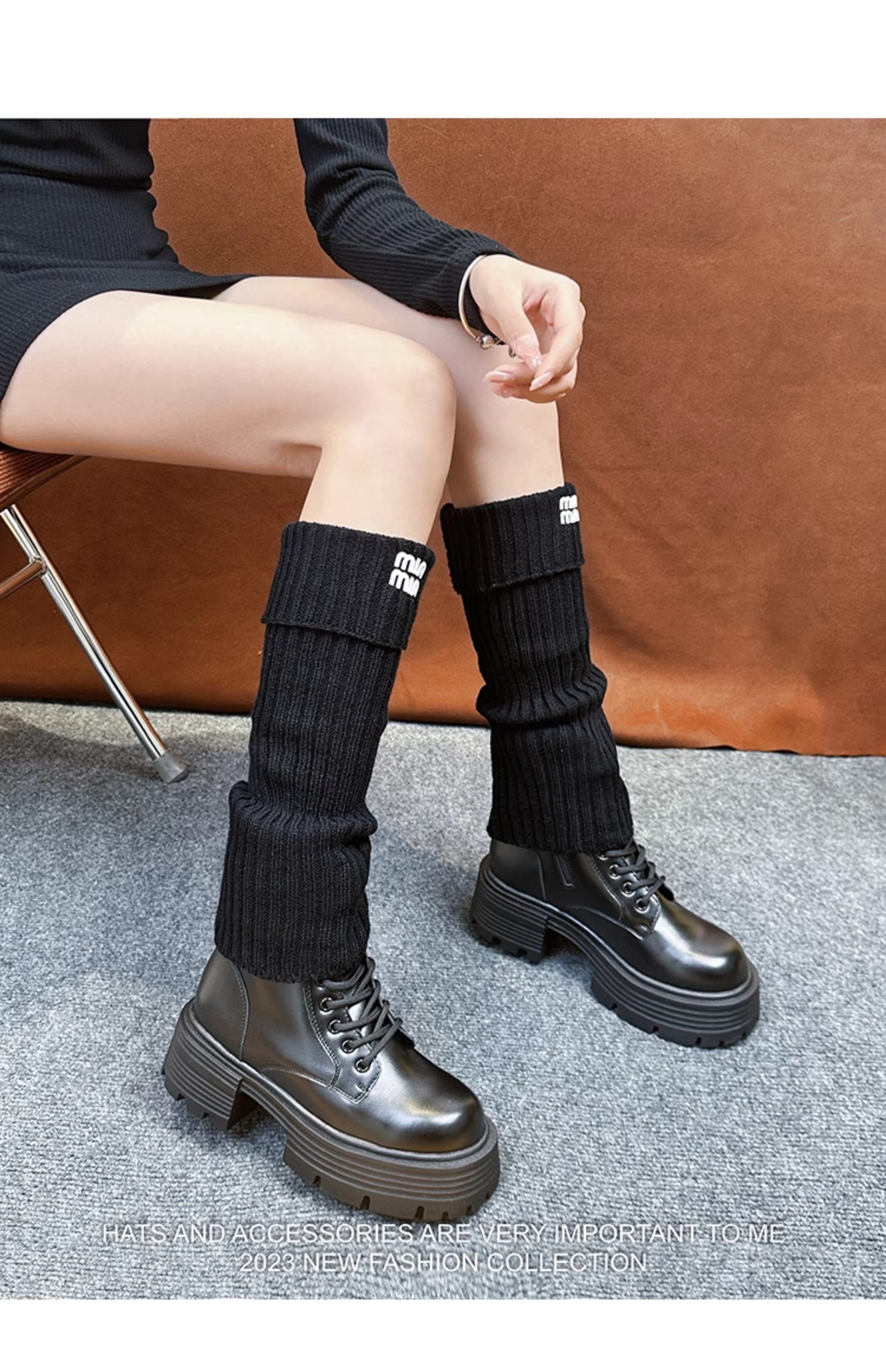 【ホーム・生活】秋冬42cm長いニット靴下G24387