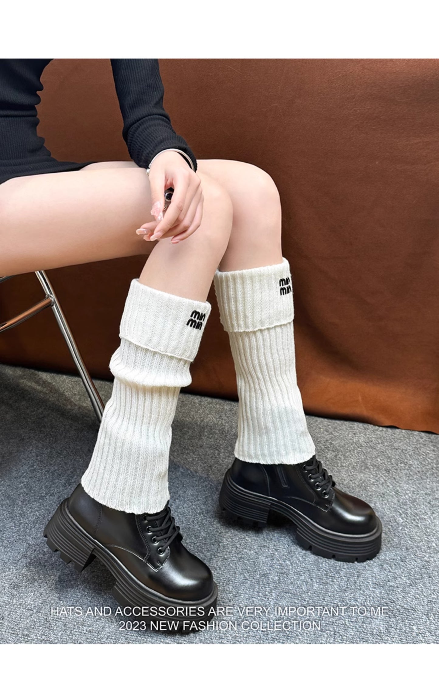 【ホーム・生活】秋冬42cm長いニット靴下G24387