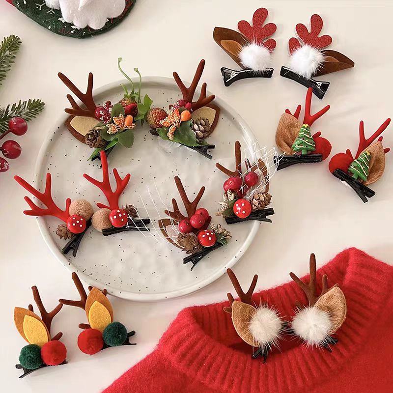 【小物】クリスマスセットヘアクリップアクセサリーG24409