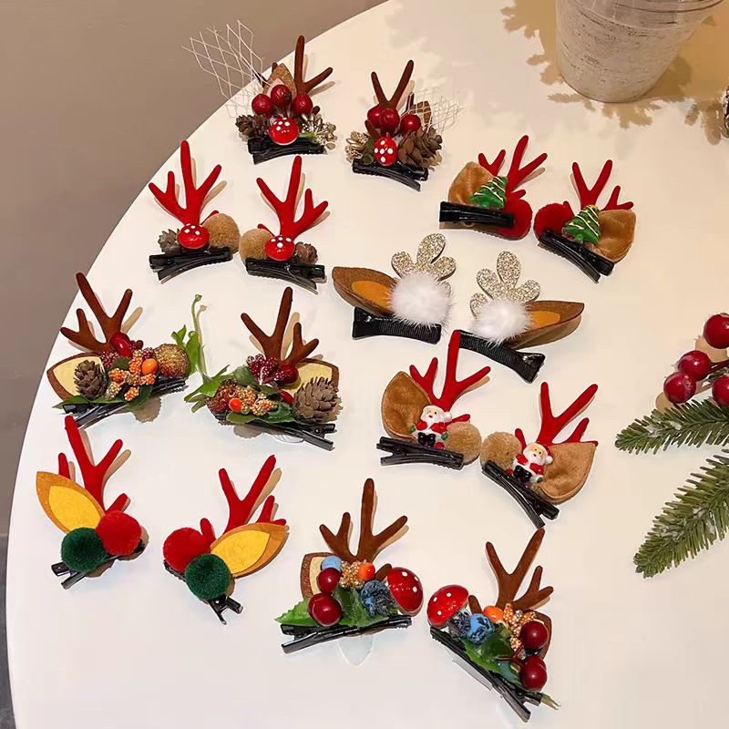 【小物】クリスマスセットヘアクリップアクセサリーG24409