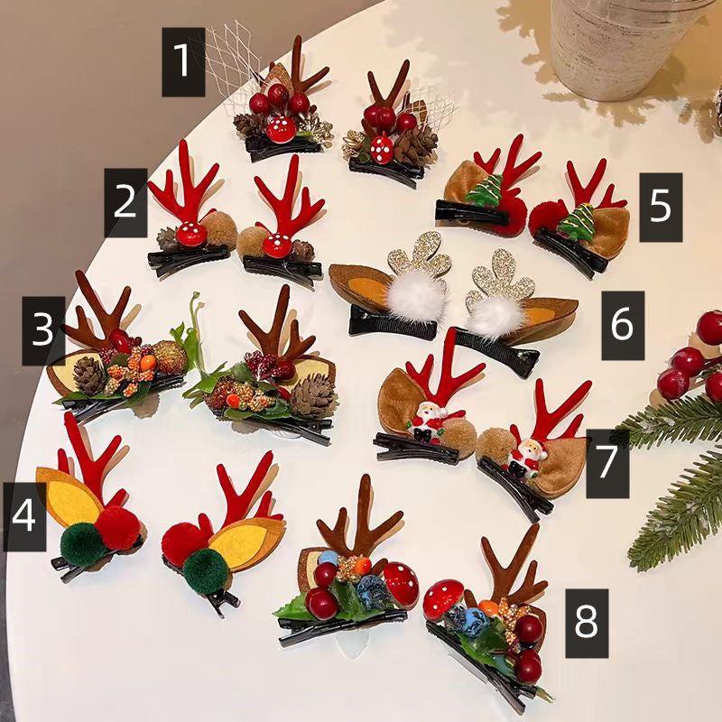 【小物】クリスマスセットヘアクリップアクセサリーG24409