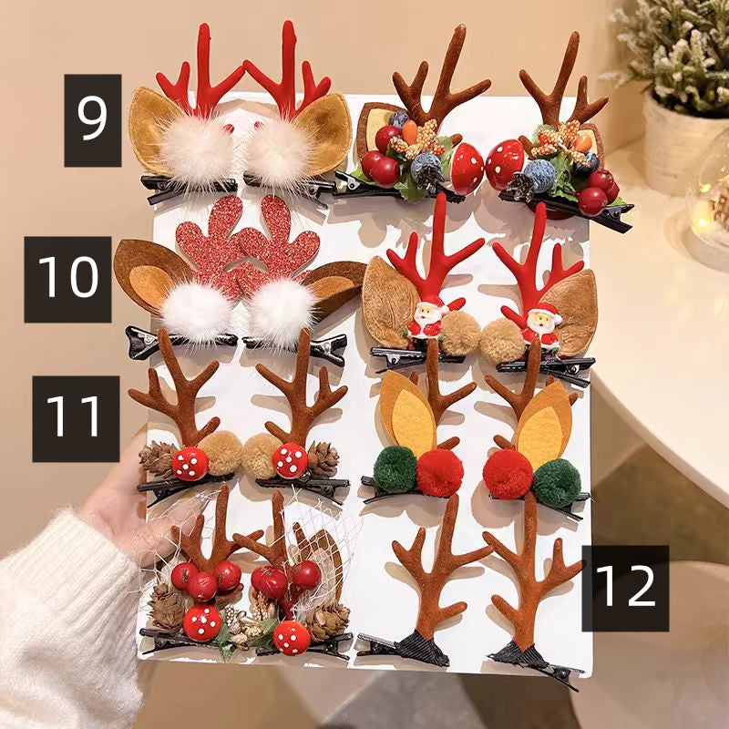 【小物】クリスマスセットヘアクリップアクセサリーG24409