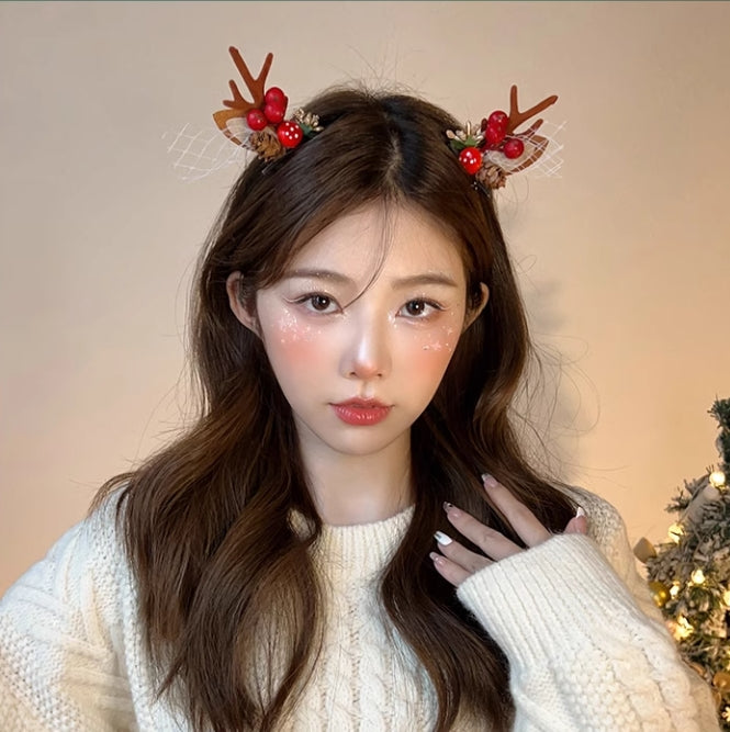 【小物】クリスマスセットヘアクリップアクセサリーG24409