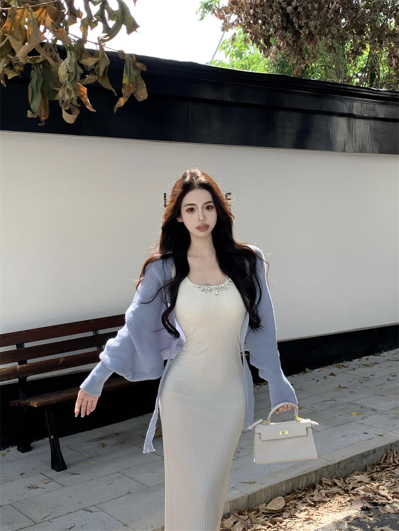 【dress】ダイヤモンドニットキャミワンピースG24417