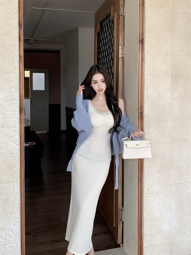 【dress】ダイヤモンドニットキャミワンピースG24417