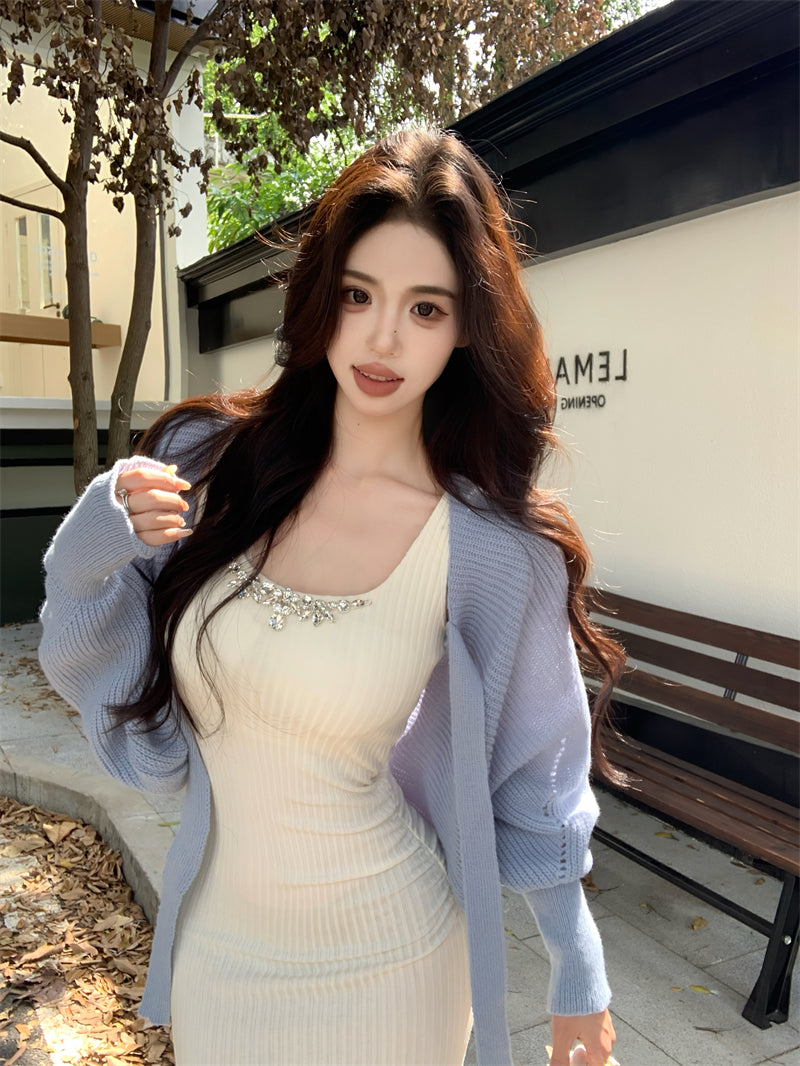 【dress】ダイヤモンドニットキャミワンピースG24417