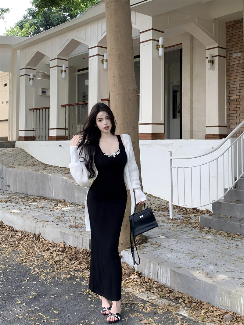 【dress】ダイヤモンドニットキャミワンピースG24417