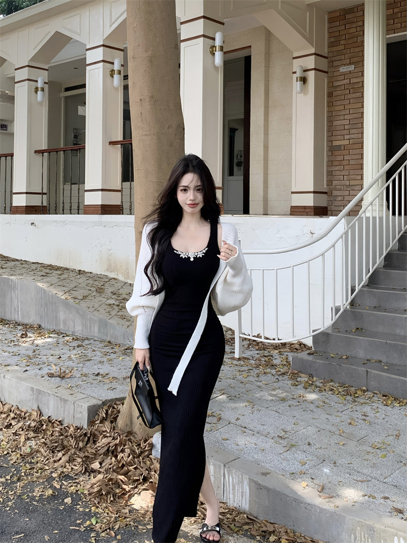 【dress】ダイヤモンドニットキャミワンピースG24417