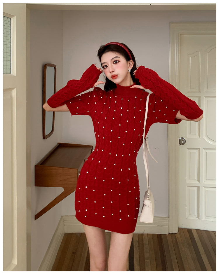 【dress】ダイヤモンドニットワンピースG24420