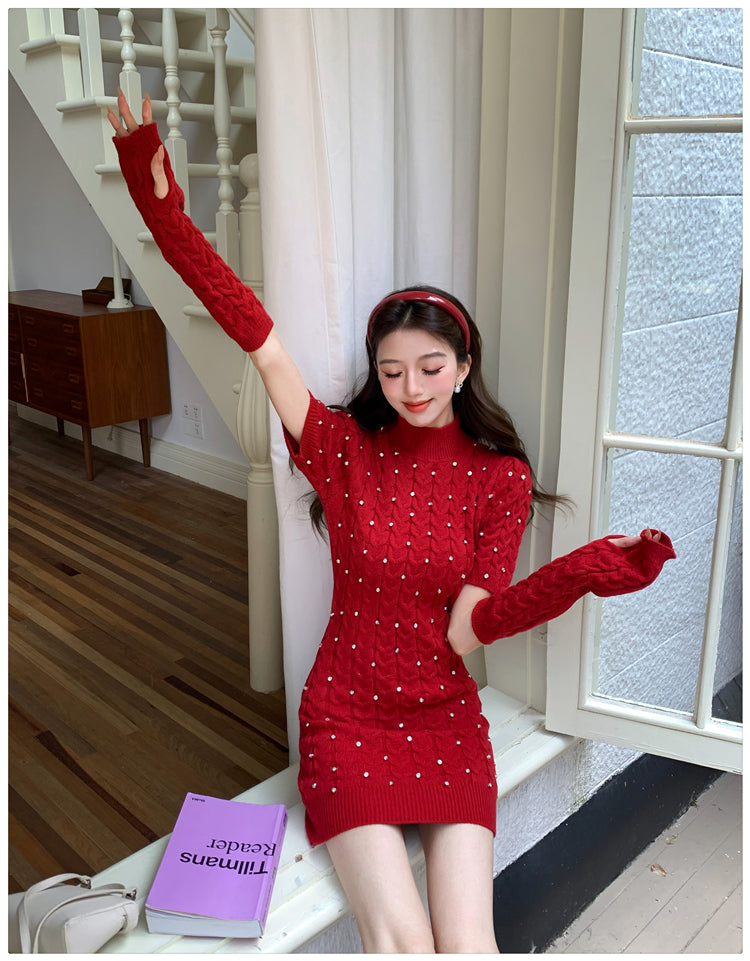 【dress】ダイヤモンドニットワンピースG24420