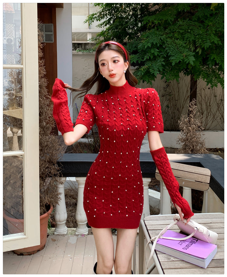 【dress】ダイヤモンドニットワンピースG24420