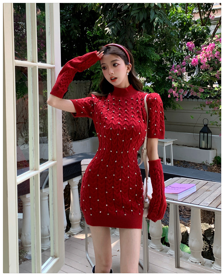 【dress】ダイヤモンドニットワンピースG24420