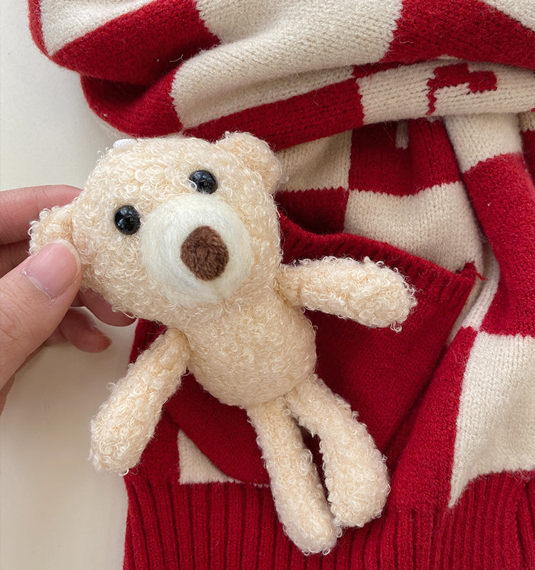 【小物】クリスマスチェック柄スカーフG24423