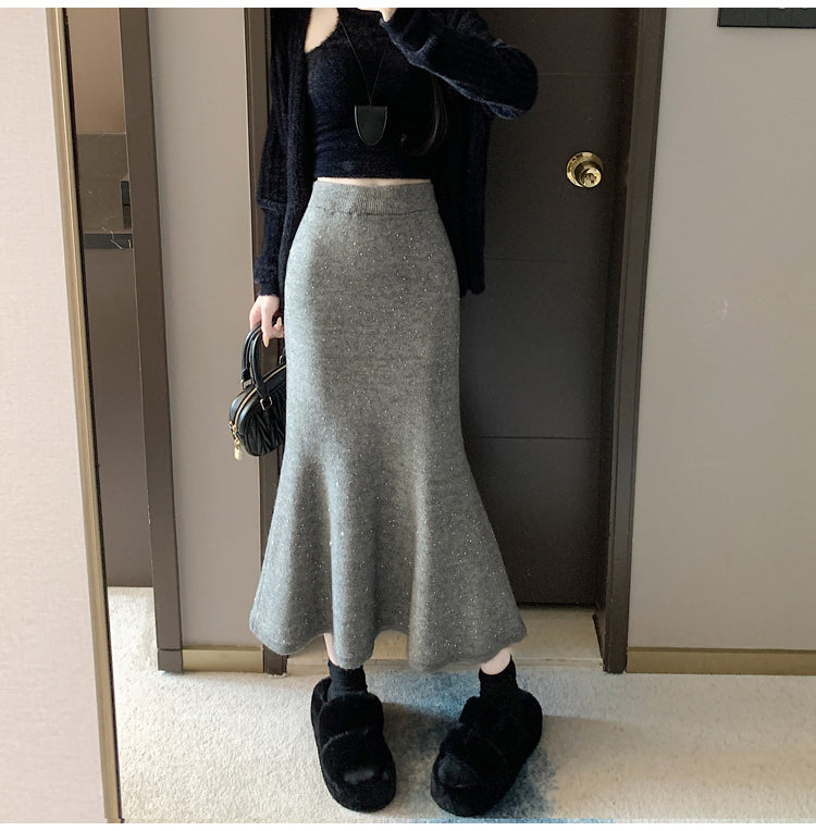 【bottoms】厚手ニットスカートG24430