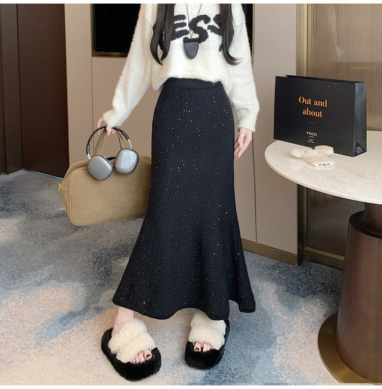 【bottoms】厚手ニットスカートG24430