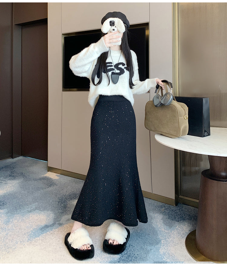 【bottoms】厚手ニットスカートG24430