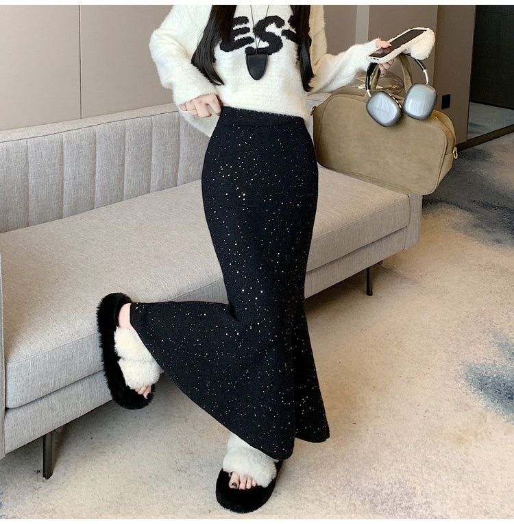 【bottoms】厚手ニットスカートG24430