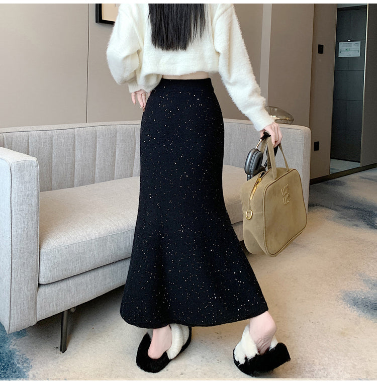 【bottoms】厚手ニットスカートG24430