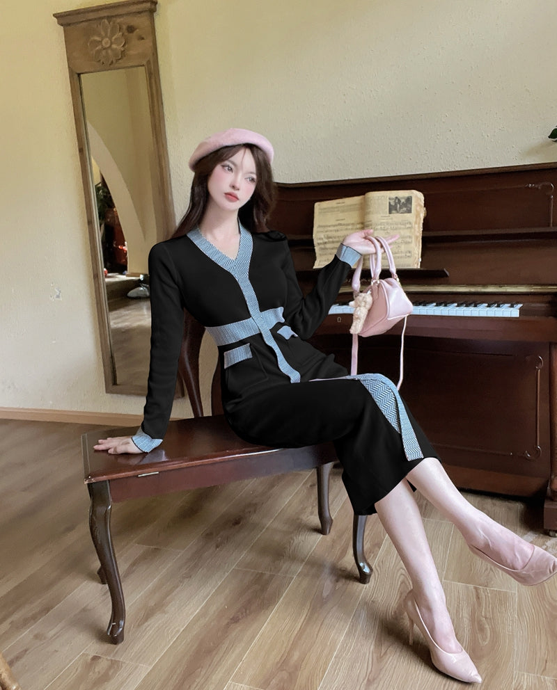 【dress】VネックニットワンピースG24431