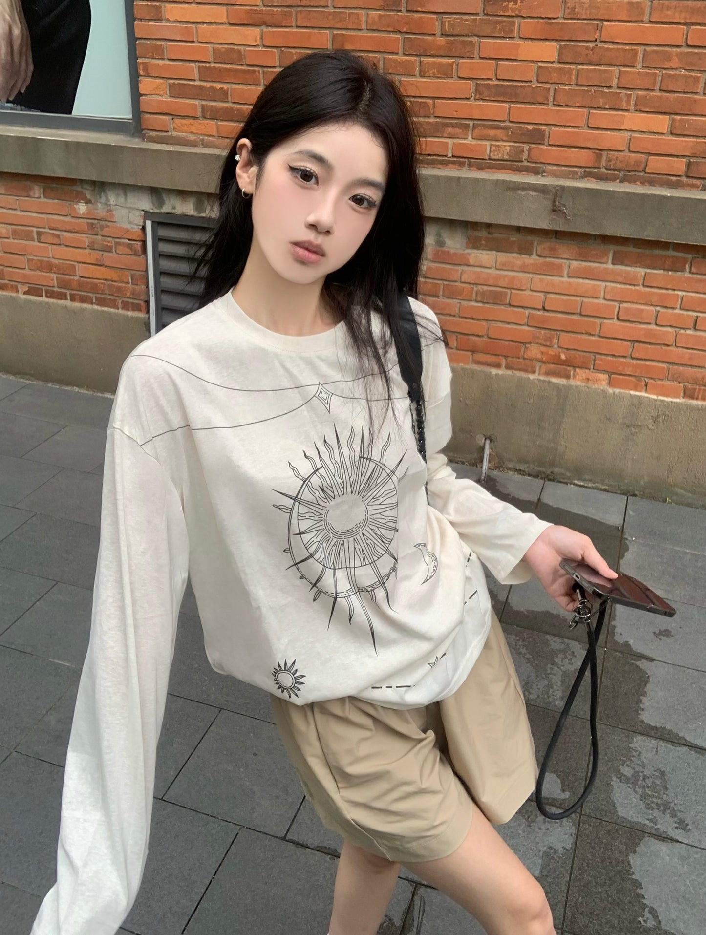 【tops】長袖プリントTシャツG24441