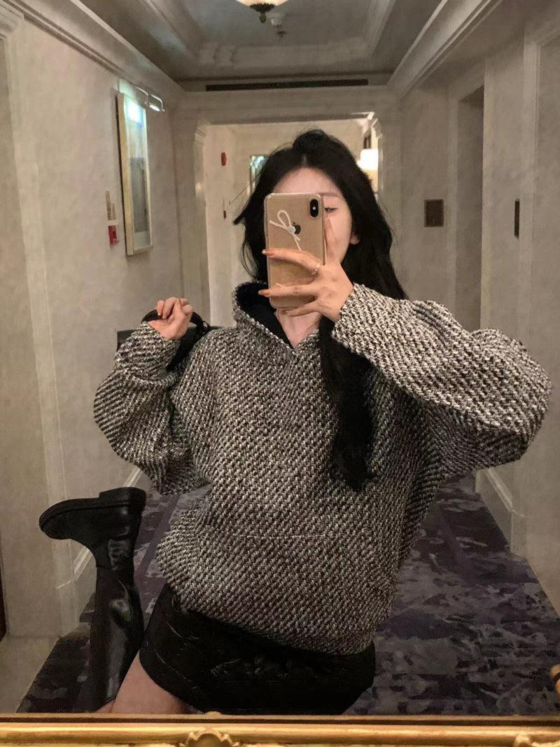 【tops】フード付き長袖パーカーG24447