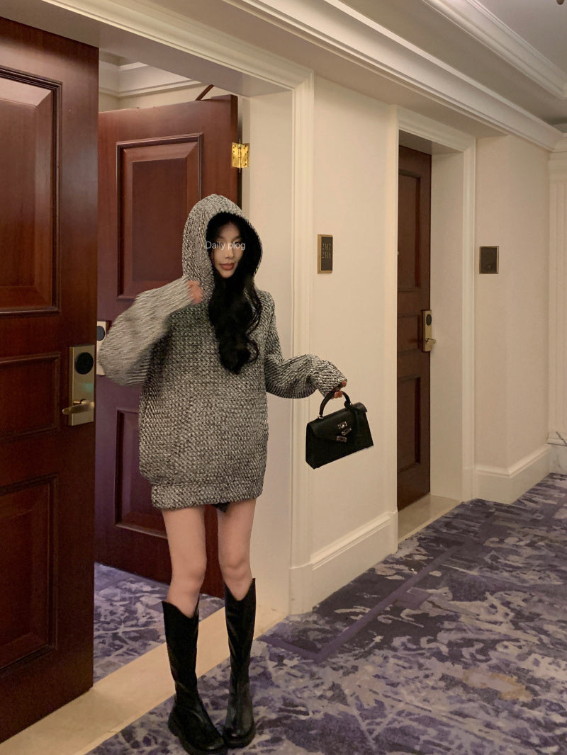 【tops】フード付き長袖パーカーG24447