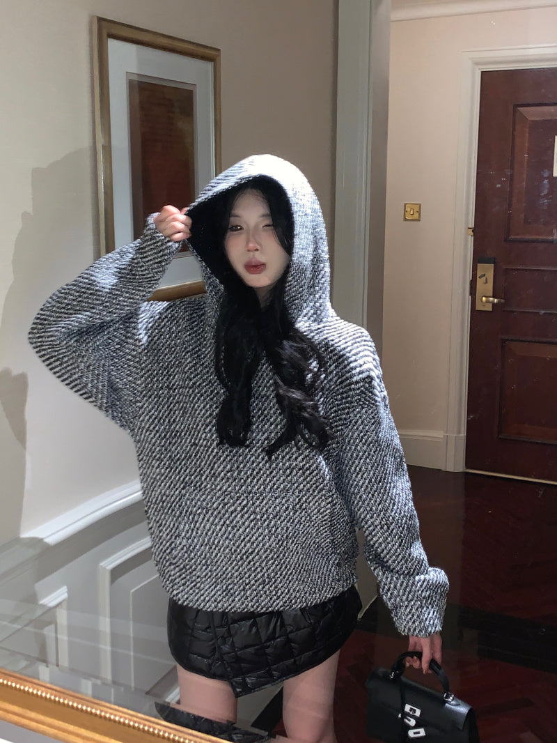 【tops】フード付き長袖パーカーG24447