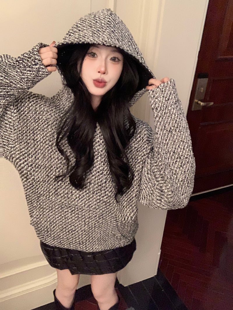 【tops】フード付き長袖パーカーG24447