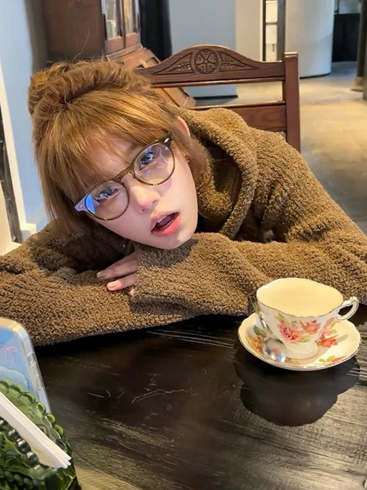 【outer】フード付き秋冬カーディガンG24449