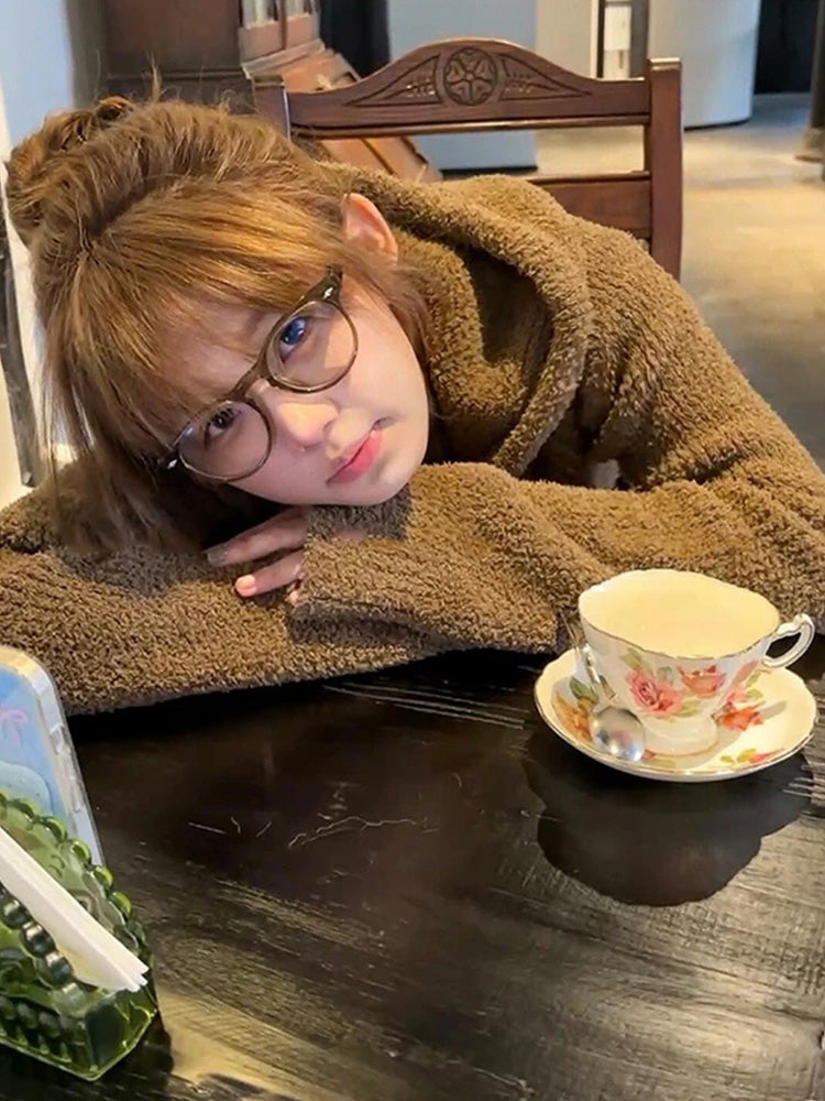 【outer】フード付き秋冬カーディガンG24449