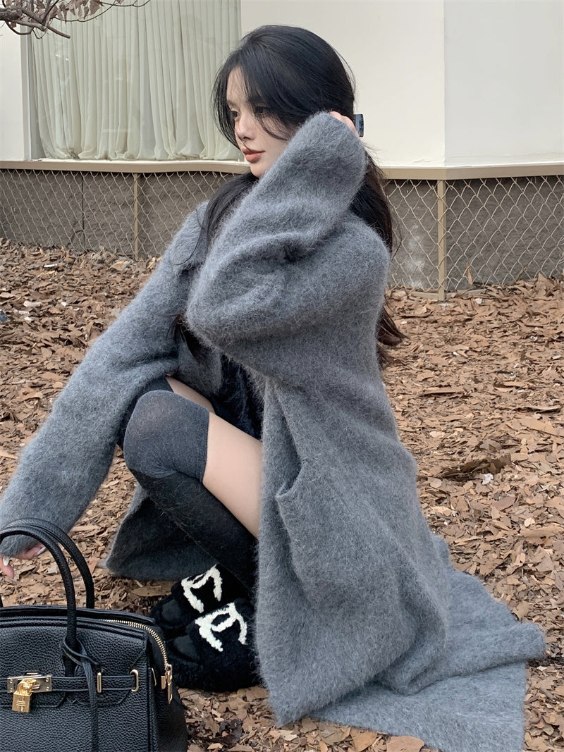 【outer】ゆったりロング丈ニットカーディガンG24451