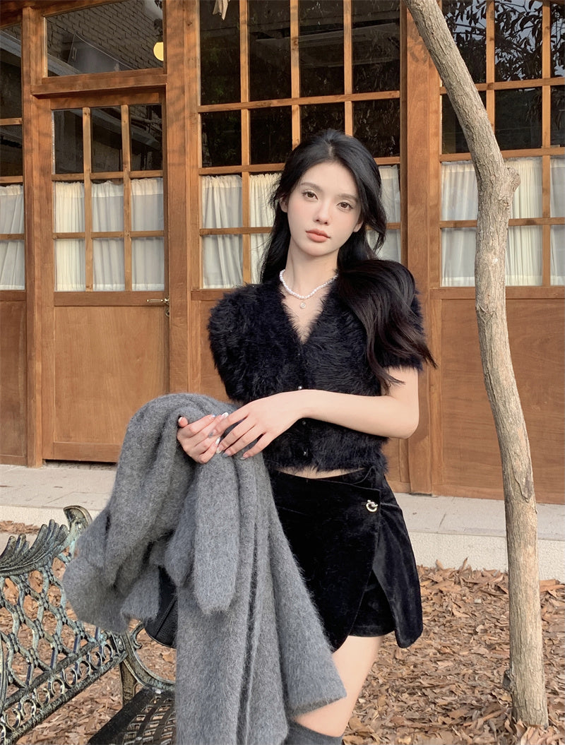 【outer】ゆったりロング丈ニットカーディガンG24451