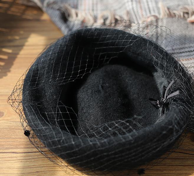 【小物】4色メッシュキラキラベレー帽子F8416