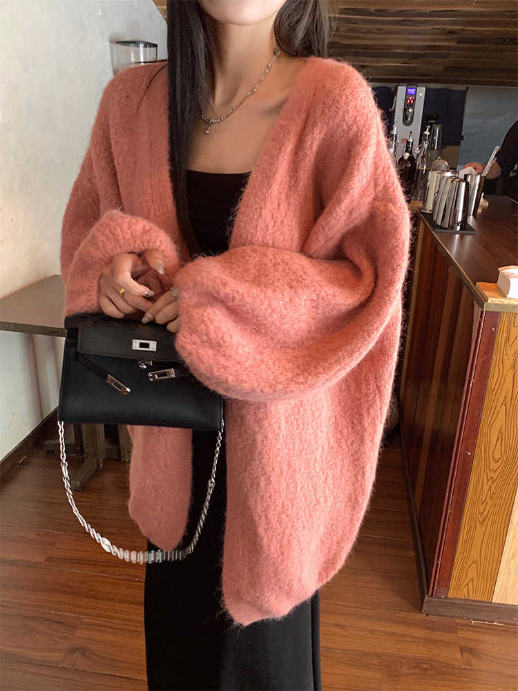 【outer】ゆったり厚手ニットカーディガンG24455