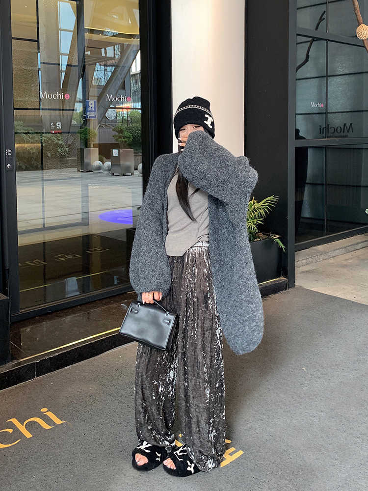 【outer】ゆったり厚手ニットカーディガンG24455