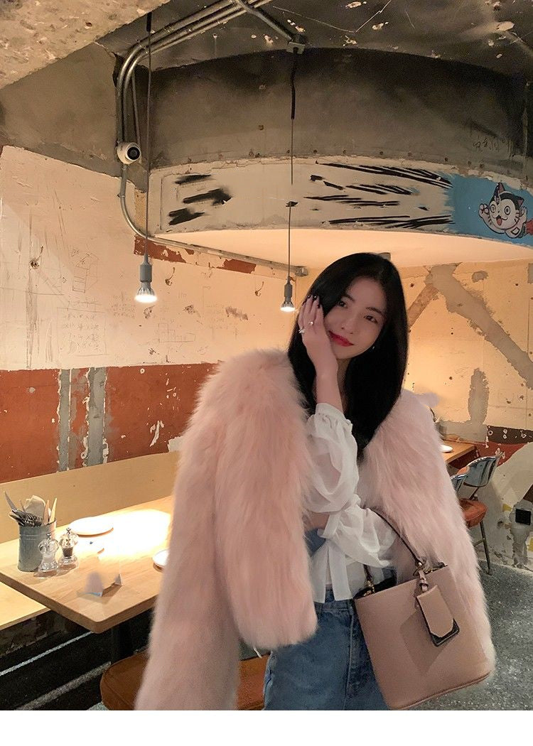 【outer】ファー秋冬厚手アウターコートG24458