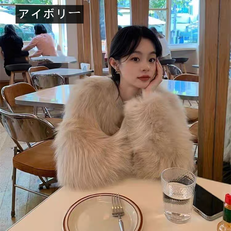 【outer】ファー秋冬厚手アウターコートG24458