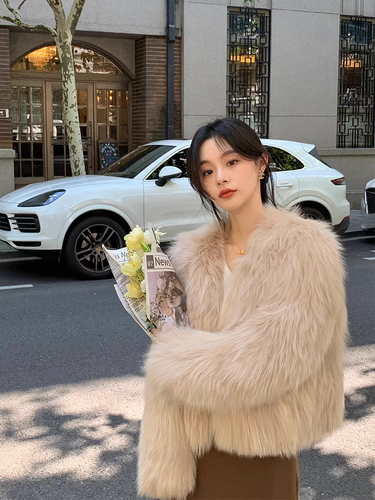 【outer】ファー秋冬厚手アウターコートG24458