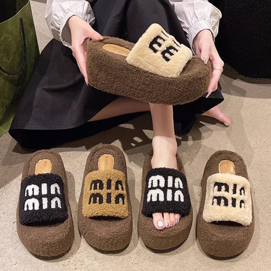 【shoes】3色 厚底8cmスリッパG24462