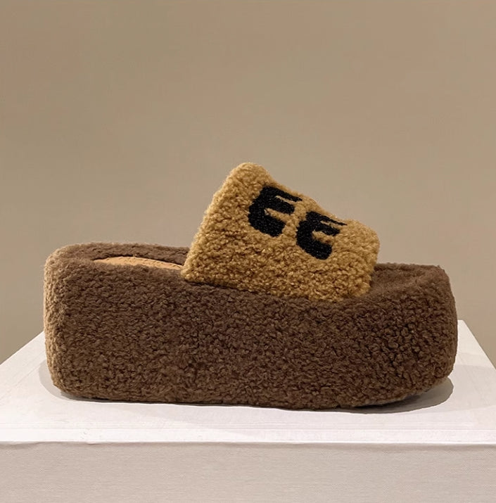 【shoes】3色 厚底8cmスリッパG24462