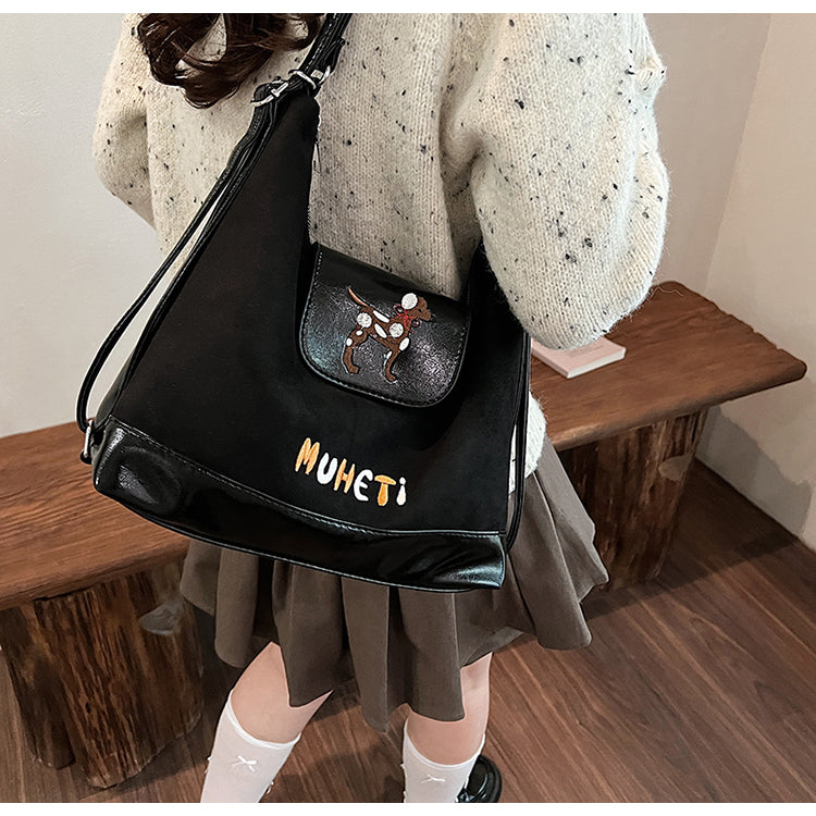 【小物】3色大容量ショルダーバッグG24464